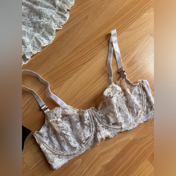 Lace Lingerie Set Victoria Secret Skarlett Blue L - Picture 3 of 7